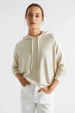 Seed Heritage Knitwear & Sweaters-Supersoft Raglan Hoodie Vanilla Cream Marle
