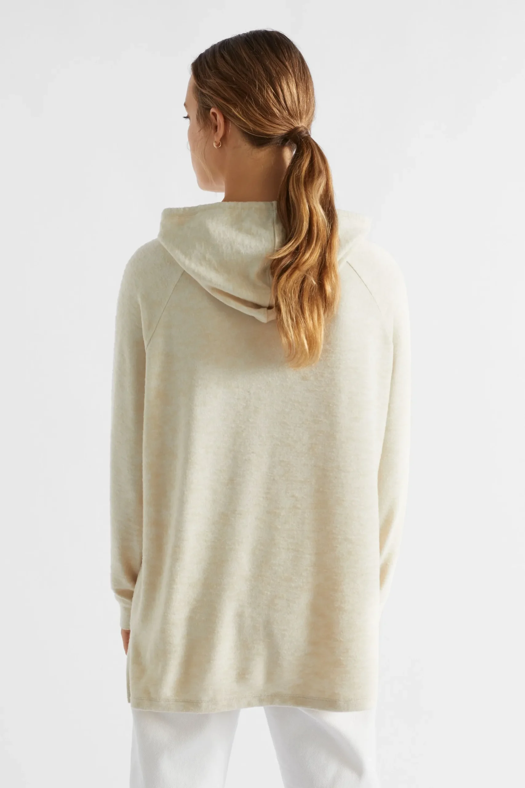 Seed Heritage Knitwear & Sweaters-Supersoft Raglan Hoodie Vanilla Cream Marle