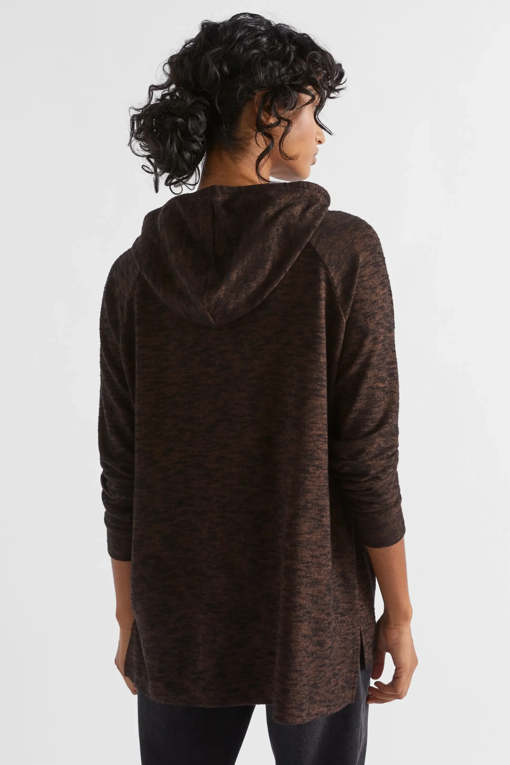 Seed Heritage Knitwear & Sweaters-Supersoft Raglan Hoodie Hot Chocolate Marle