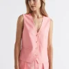 Seed Heritage Knitwear & Sweaters-Tailored Vest Pale Peony Crossdye