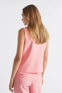Seed Heritage Knitwear & Sweaters-Tailored Vest Pale Peony Crossdye