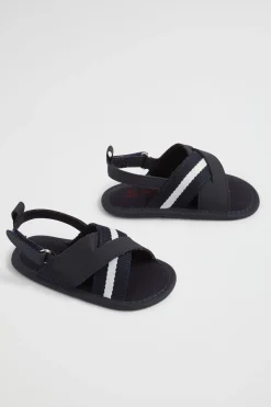 Seed Heritage Sandals-Tape Crossover Sandal Navy