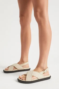 Seed Heritage Sandals & Thongs-Tara Footbed Sandal Stone