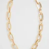 Seed Heritage Jewellery-Tbar Link Necklace Gold