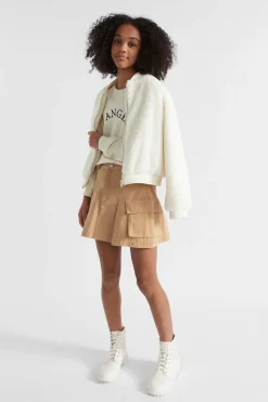 Seed Heritage Jackets & Vests-Teddy Bomber Jacket Vintage Cream
