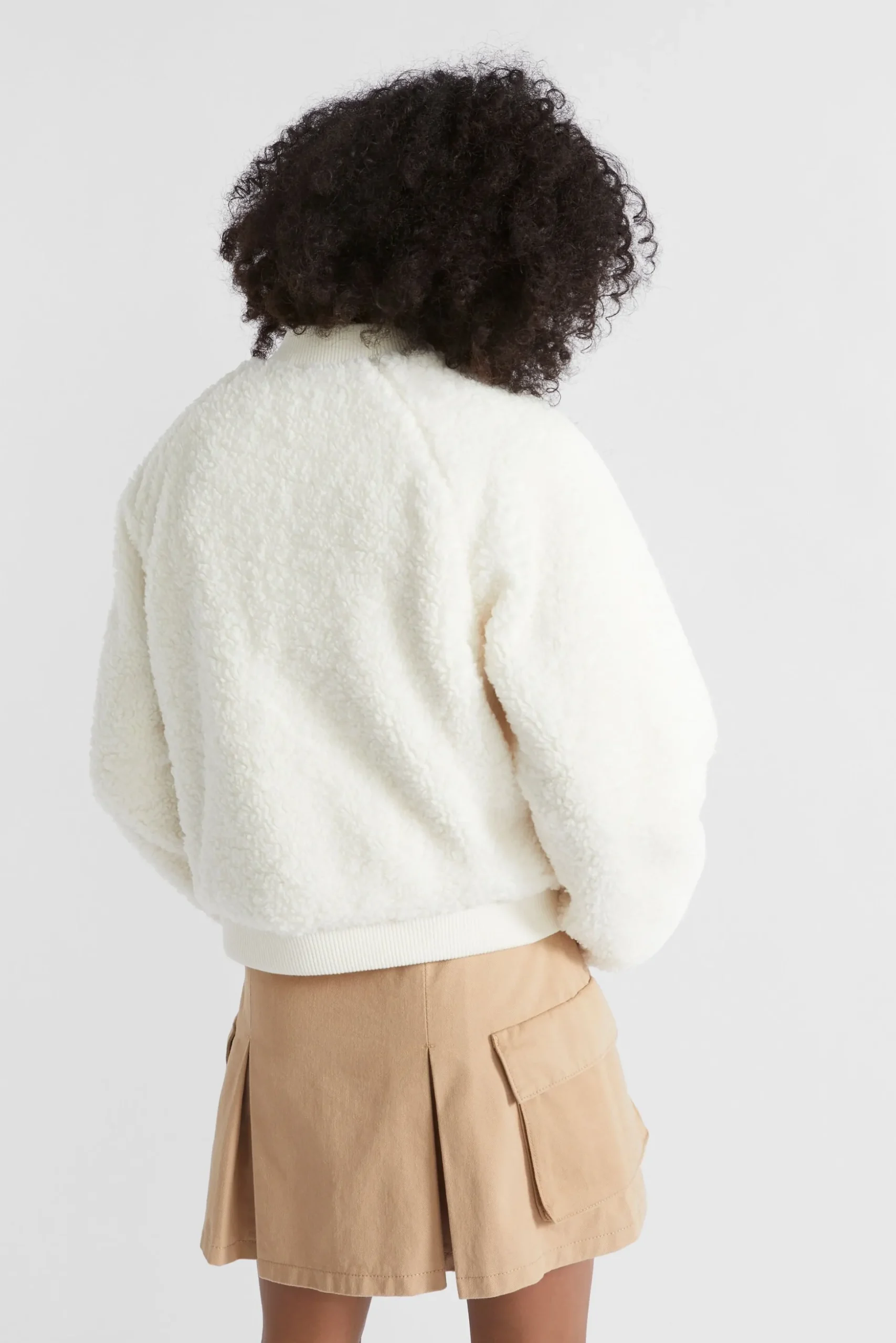 Seed Heritage Jackets & Vests-Teddy Bomber Jacket Vintage Cream