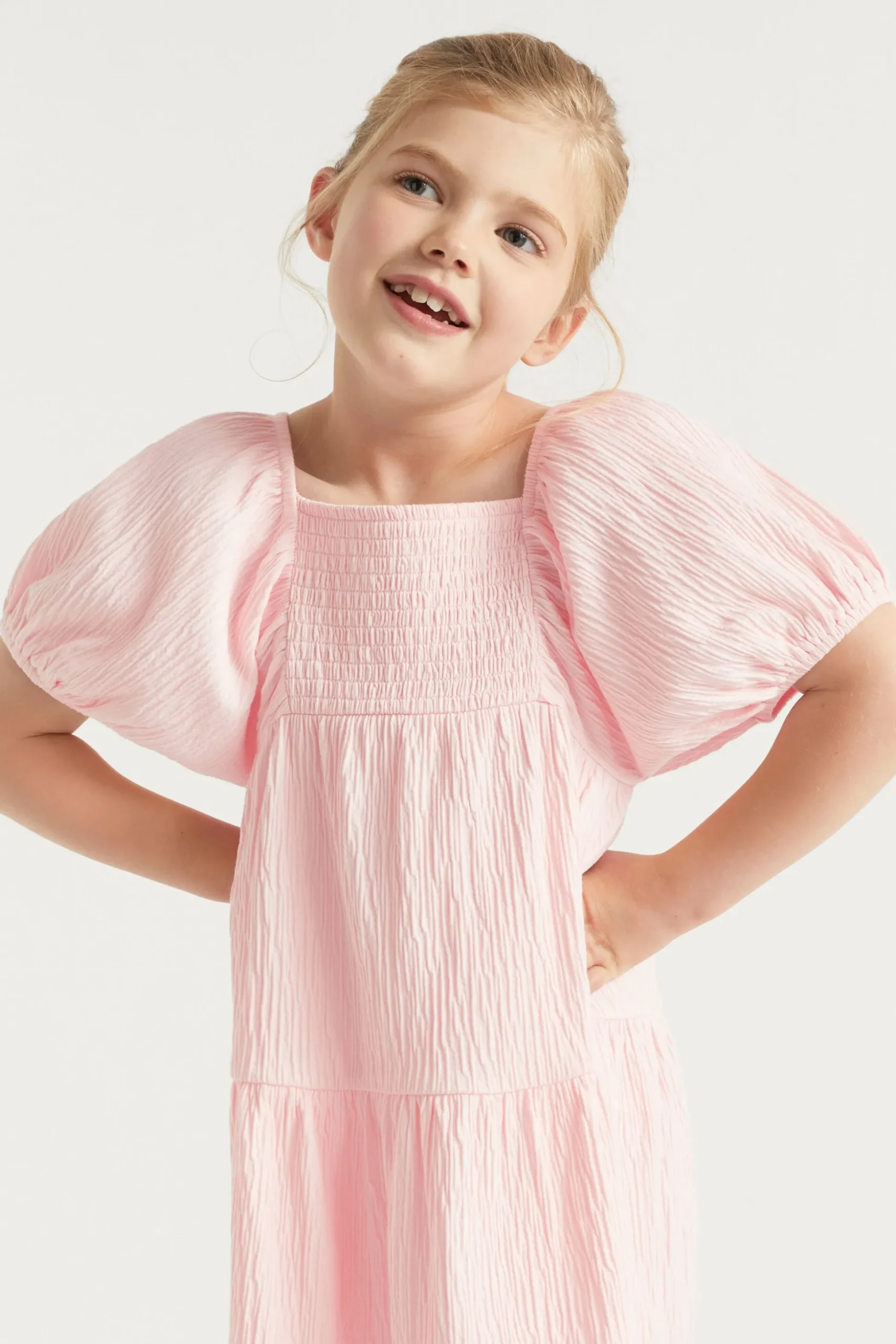 Seed Heritage Dresses-Textured Cotton Dress Dusty Rose