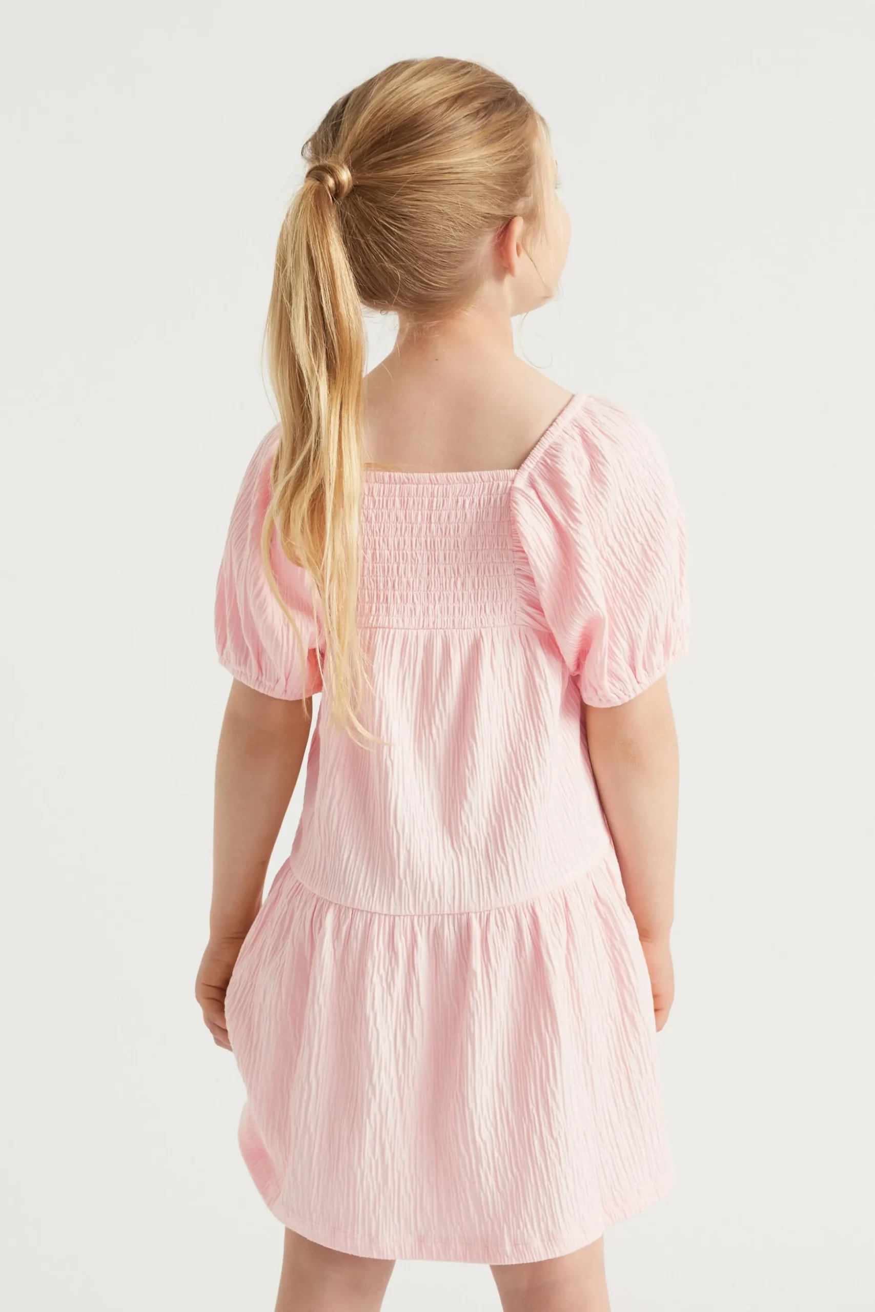 Seed Heritage Dresses-Textured Cotton Dress Dusty Rose