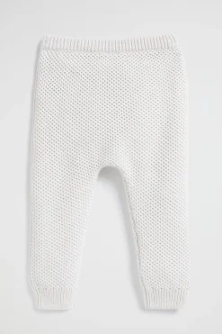 Seed Heritage Knitwear & Sweaters-Textured Knit Legging Snow Marle
