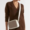 Seed Heritage Cross Body-Textured Logo Crossbody Bag Hot Chocolate Houndstooth