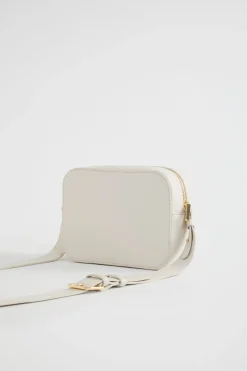 Seed Heritage Cross Body-Textured Logo Crossbody Bag Hot Chocolate Houndstooth