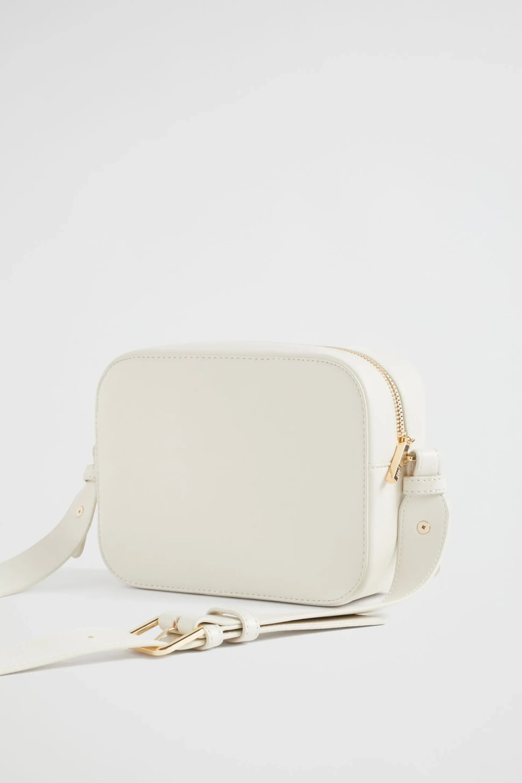 Seed Heritage Cross Body-Textured Logo Crossbody Bag Bone