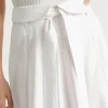 Seed Heritage Skirts-Tie Panel Midi Skirt Whisper White