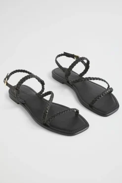 Seed Heritage Sandals & Thongs-Tonya Braid Sandal Black