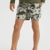 Seed Heritage Swimwear-Tropical Flower Boardshort Crocodile Green