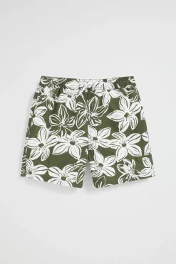 Seed Heritage Swimwear-Tropical Flower Boardshort Crocodile Green