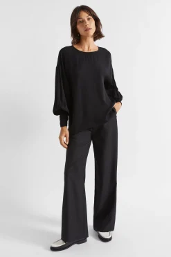 Seed Heritage T-Shirts & Tops-Twill Billow Blouse Black