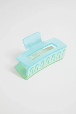 Seed Heritage Hair Accessories-Two Tone Claw Clip Blue