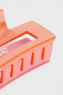 Seed Heritage Hair Accessories-Two Tone Claw Clip Orange