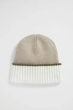 Seed Heritage Hats & Gloves-Two Tone Rib Knit Beanie Light Storm