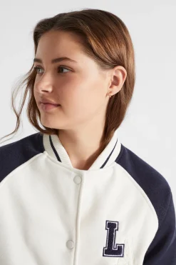 Seed Heritage Jackets & Vests-Varsity Bomber Vintage Cream