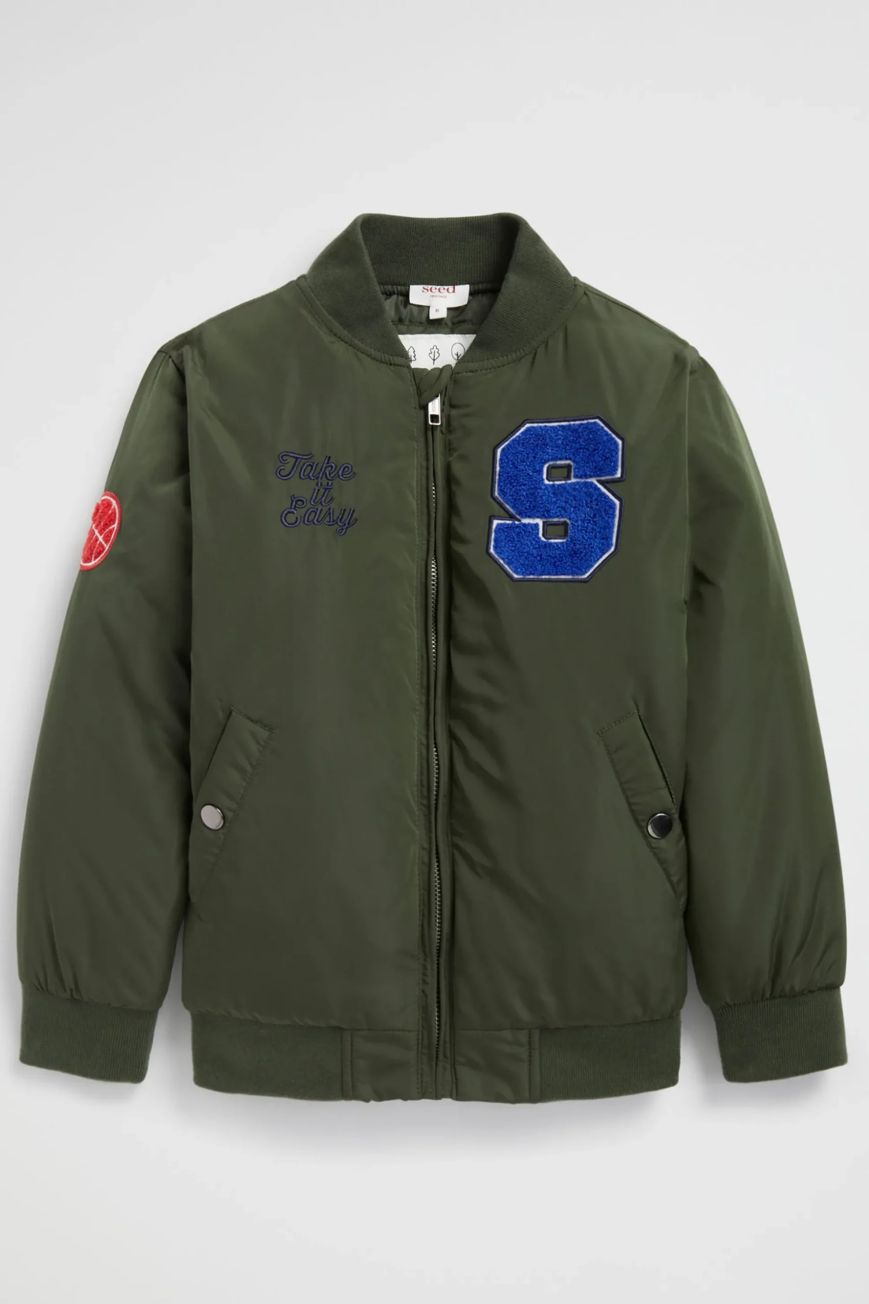 Seed Heritage Jackets & Vests-Varsity Bomber Pine