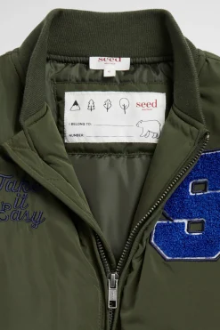 Seed Heritage Jackets & Vests-Varsity Bomber Pine