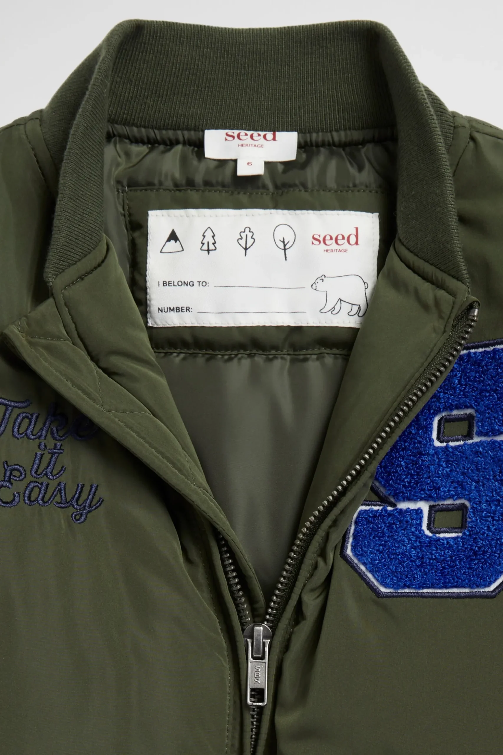 Seed Heritage Jackets & Vests-Varsity Bomber Pine