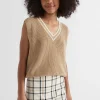 Seed Heritage Jackets & Vests-V-Neck Vest Ecru