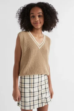 Seed Heritage Jackets & Vests-V-Neck Vest Ecru