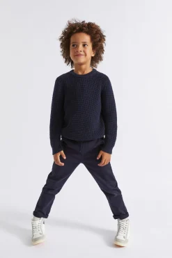 Seed Heritage Knitwear & Sweaters-Waffle Crew Knit Midnight Blue