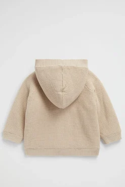 Seed Heritage Knitwear & Sweaters-Waffle Knit Sherpa Hoodie Neutral