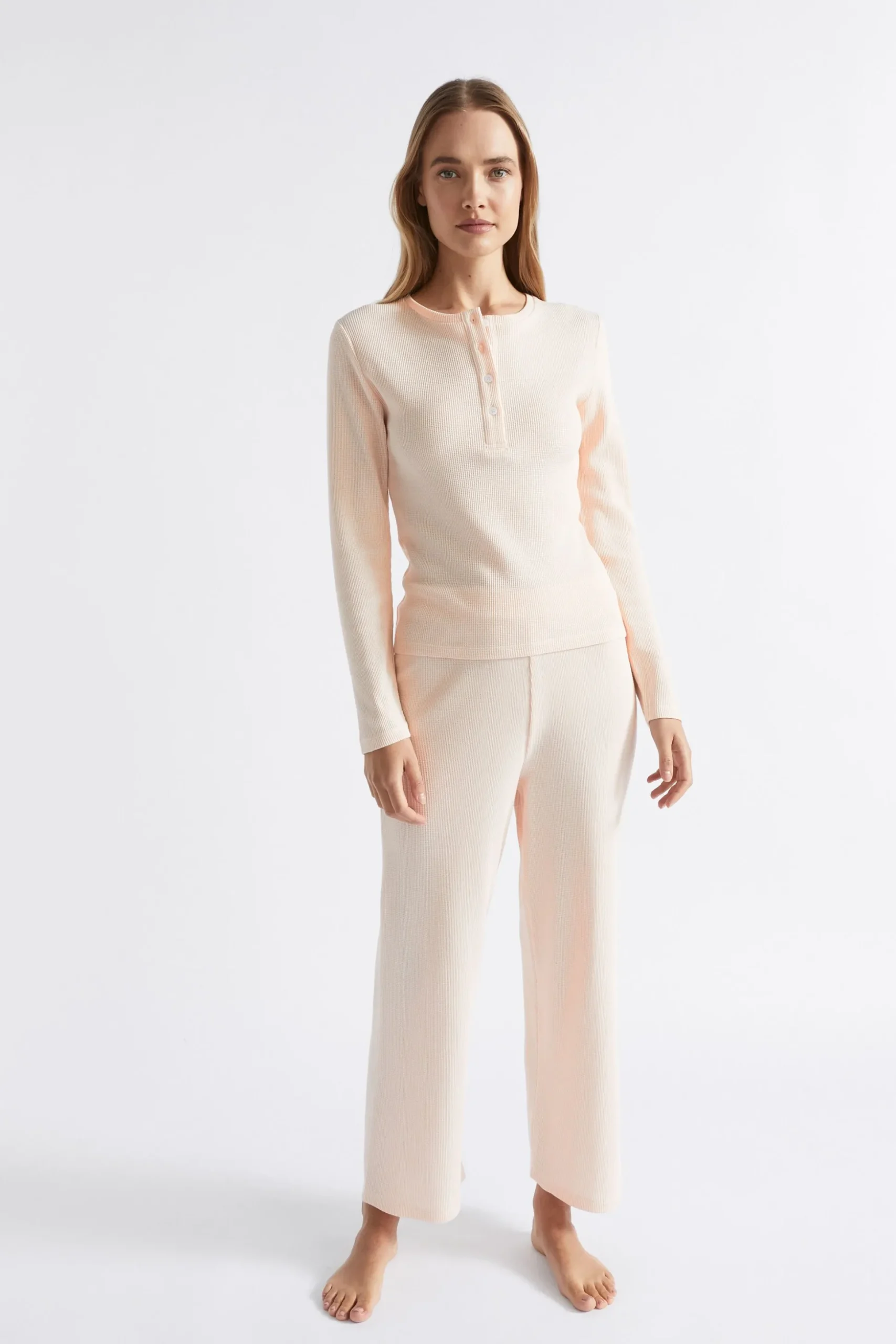 Seed Heritage Sleepwear-Waffle Sleep Bottom Blush