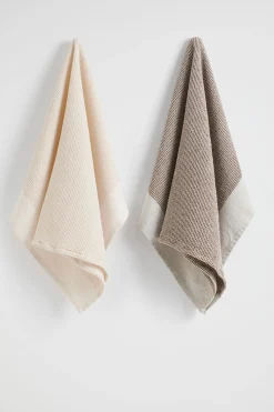 Seed Heritage Kitchen & Dining-Waffle Teatowel Set Of Two Blush
