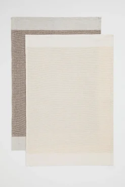 Seed Heritage Kitchen & Dining-Waffle Teatowel Set Of Two Blush