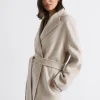 Seed Heritage Jackets & Vests-Wool Blend Relaxed Coat Light Storm Marle