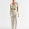 Seed Heritage Knitwear & Sweaters-Wool Blend Twist Knit Vanilla Cream Marle
