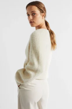Seed Heritage Knitwear & Sweaters-Wool Blend Twist Knit Vanilla Cream Marle
