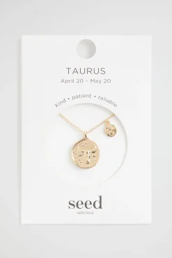 Seed Heritage Jewellery-Zodiac Necklace Taurus
