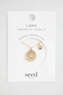 Seed Heritage Jewellery-Zodiac Necklace Libra